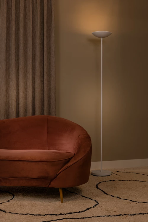 Lucide ZENITH - Lampadaire - LED Dim. - 1x20W 3000K - Blanc - ambiance 1